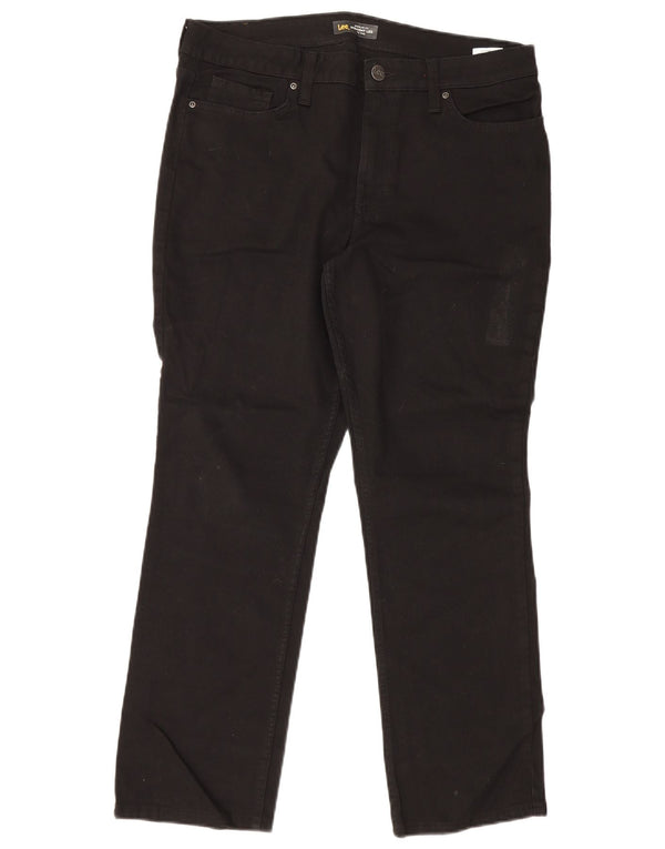 Lee Dame Mid Rise Regular Fit Straight Jeans US 14 XL W35 L28 Sort