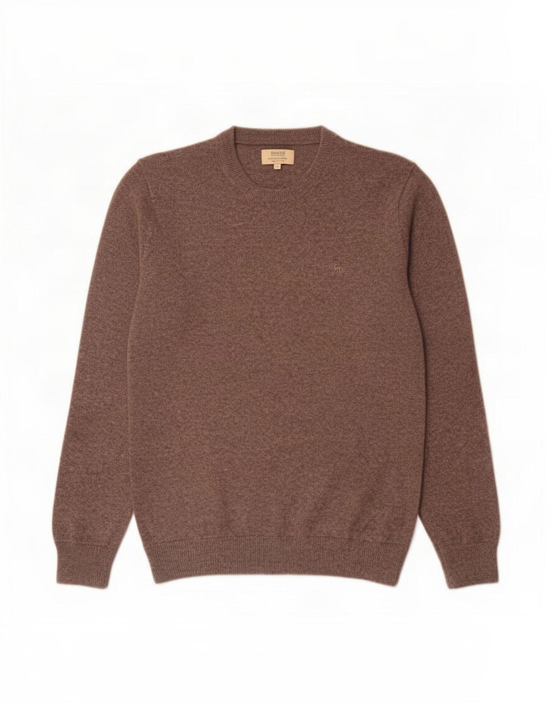 Magee Herre trøjetrøje med rund hals Medium Brun Flecked Cashmere