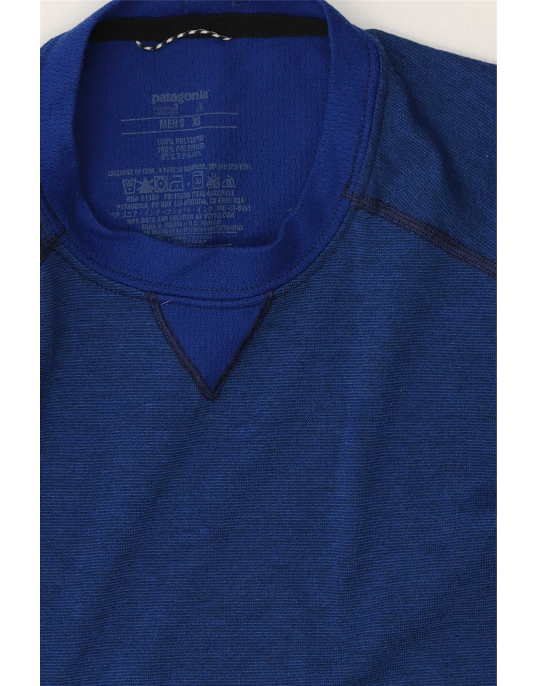 Patagonia Herre Regular Fit Top Langærmet XS Blå Polyester