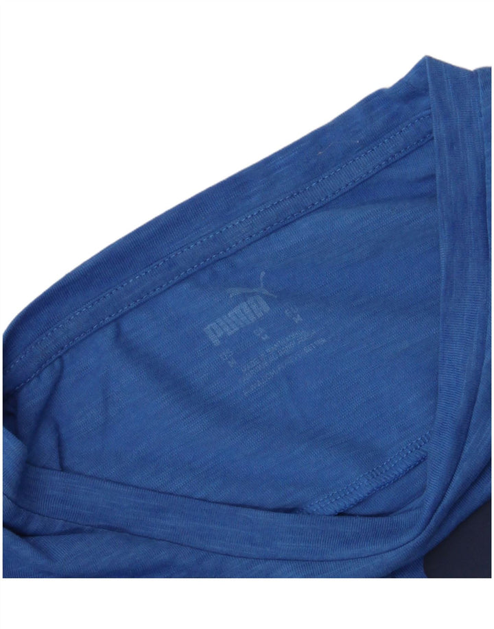 Puma Herre Grafisk T-Shirt Top Medium Blue