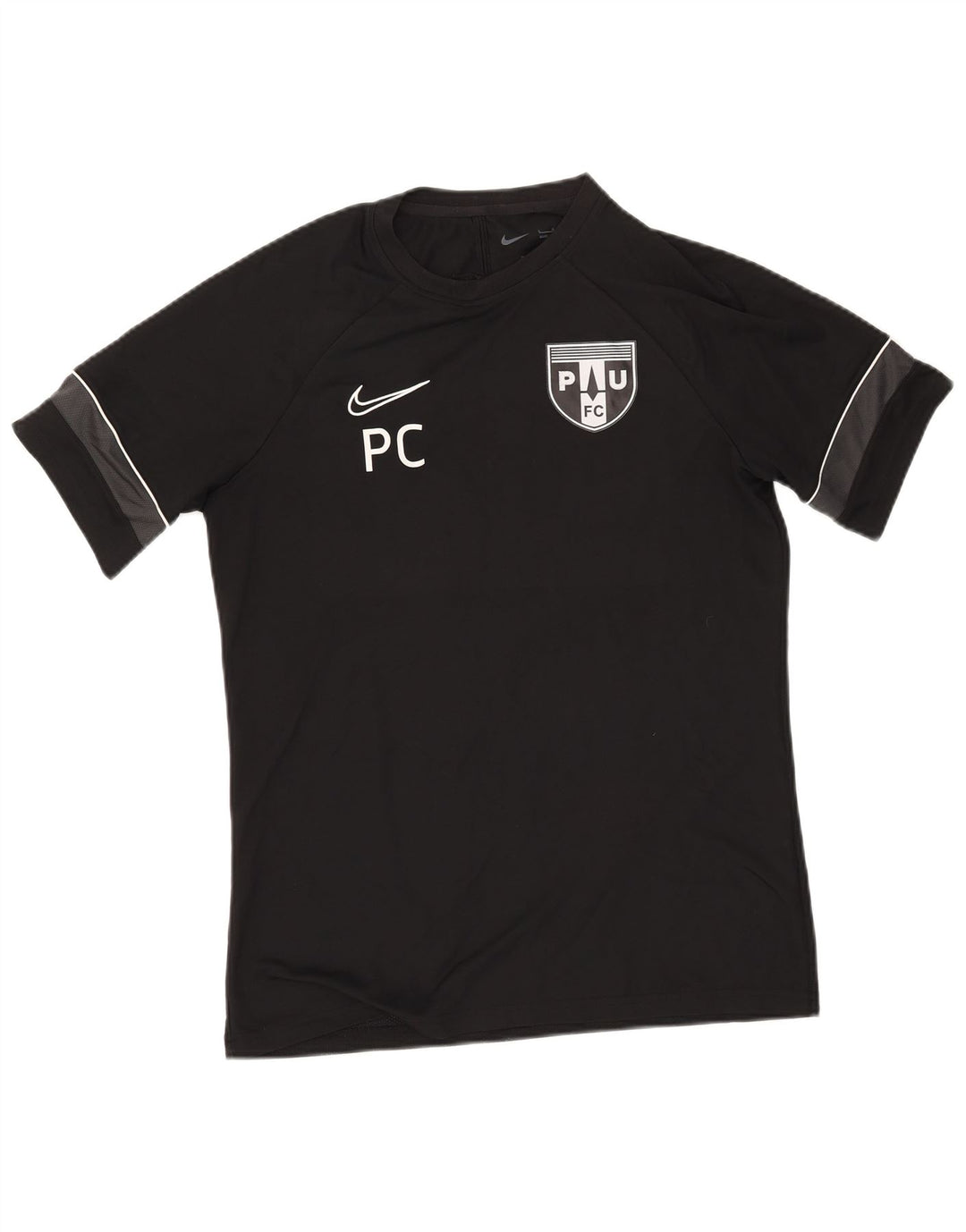 Nike Herre Dri Fit Grafisk T-Shirt Top Stor Sort Colourblock
