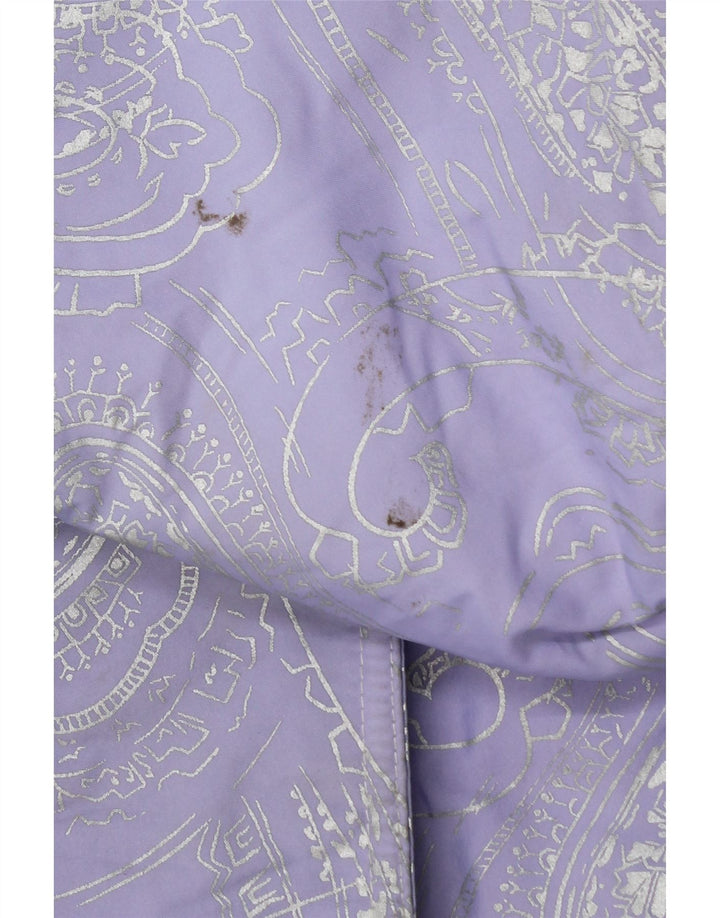 Brugi Dame Oversized Skijakke Størrelse 48 Lilla Paisley Polyamid