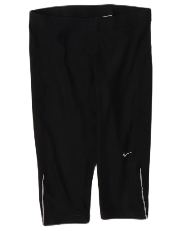 Nike Dame Dri Fit Capri Træningsdragt Bukser UK 12/14 Medium Sort