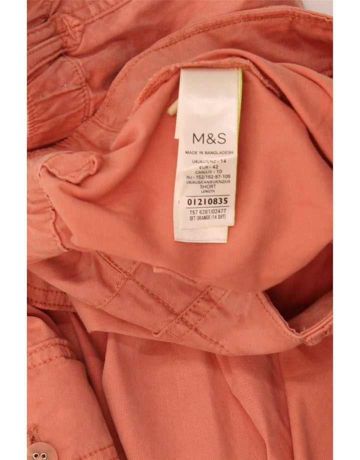 Marks & Spencer Dame Crop Cargo Bukser UK 14 Large W32 L26 Orange