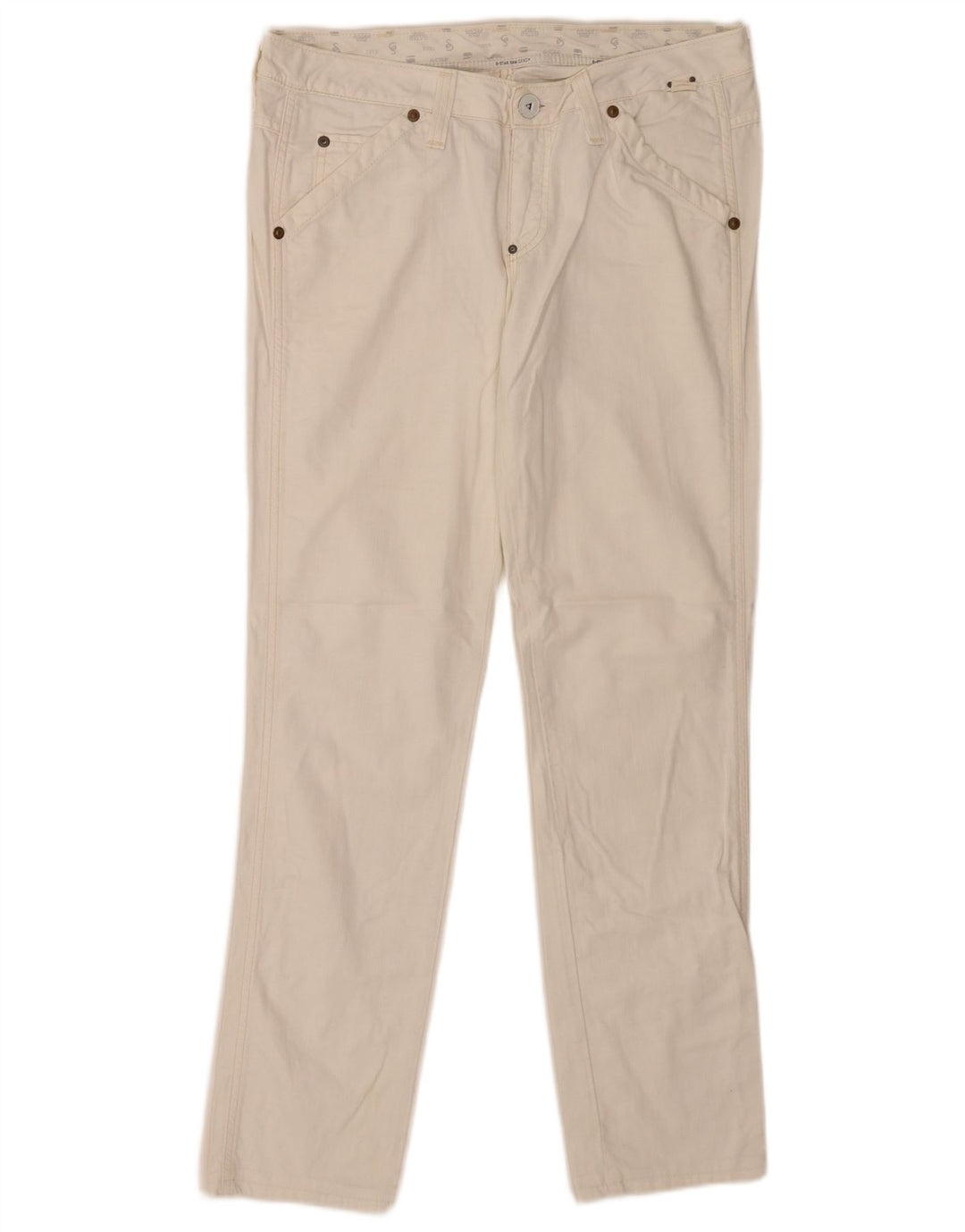 G-Star Dame Slim Jeans W31 L34 Hvid Bomuld