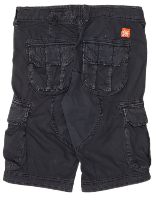Superdry Herre Cargo Shorts Små W32 Marineblå Bomuld