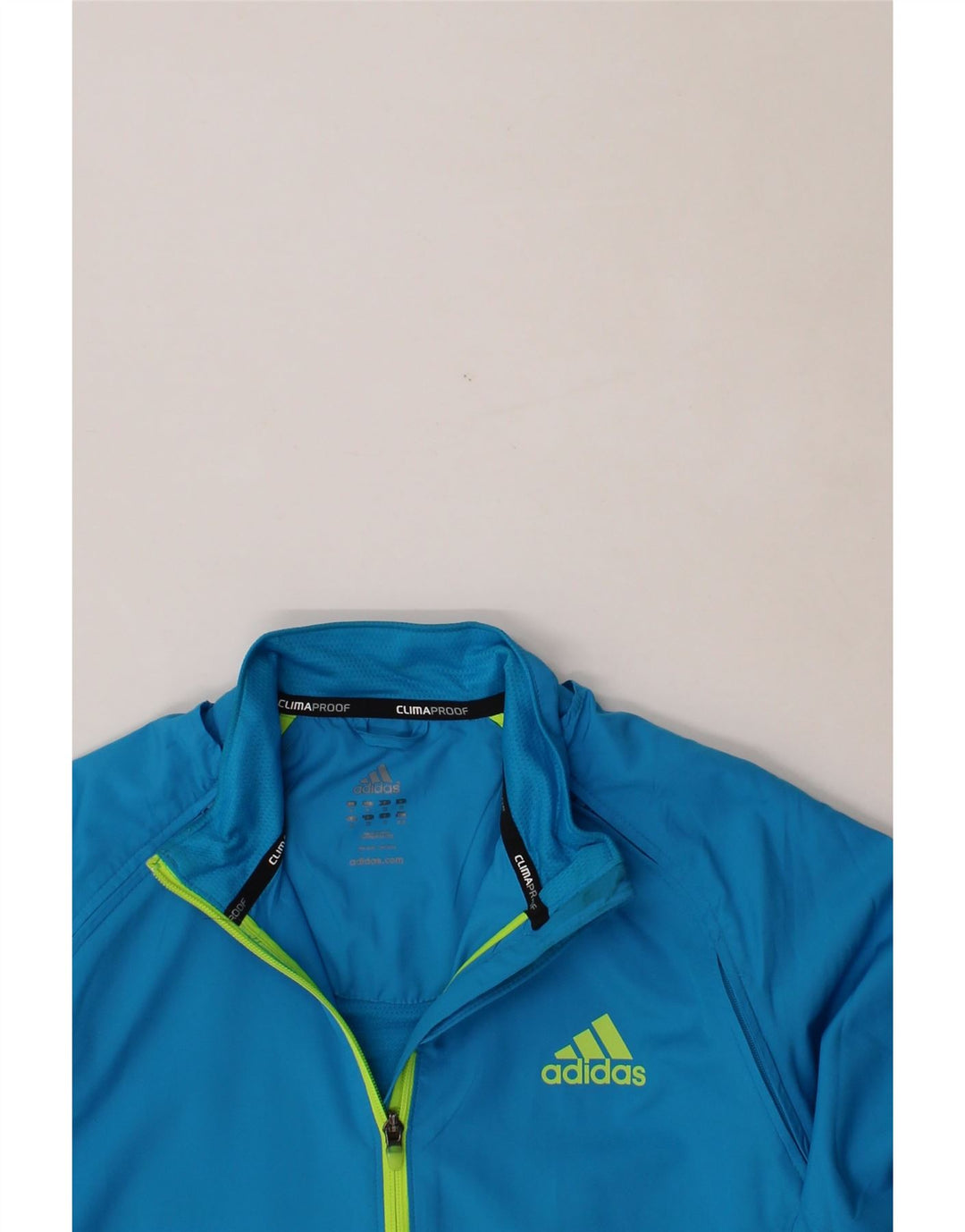 ADIDAS Mens Clima Proof Tracksuit Top Jacket Medium Blue Polyester Vintage Adidas and Second-Hand Adidas from Messina Hembry 