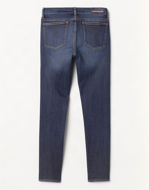 Calvin Klein Dame Skinny Jeans W30 L29 Blå Bomuld