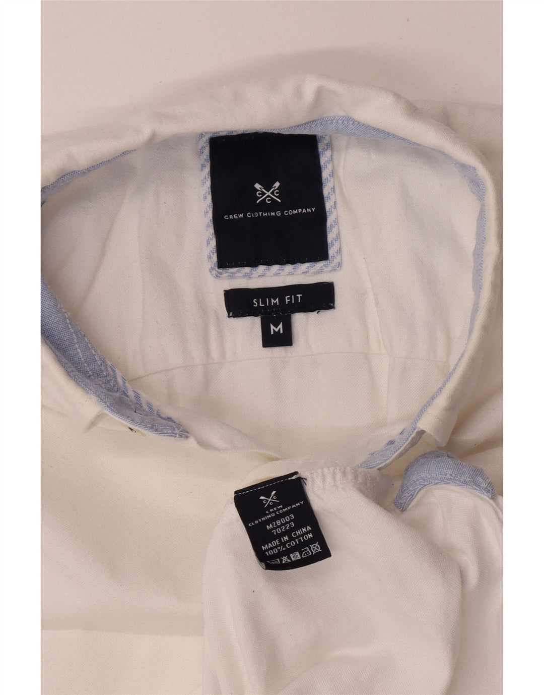 Besætningstøj Herre Slim Fit skjorte Medium hvid bomuld