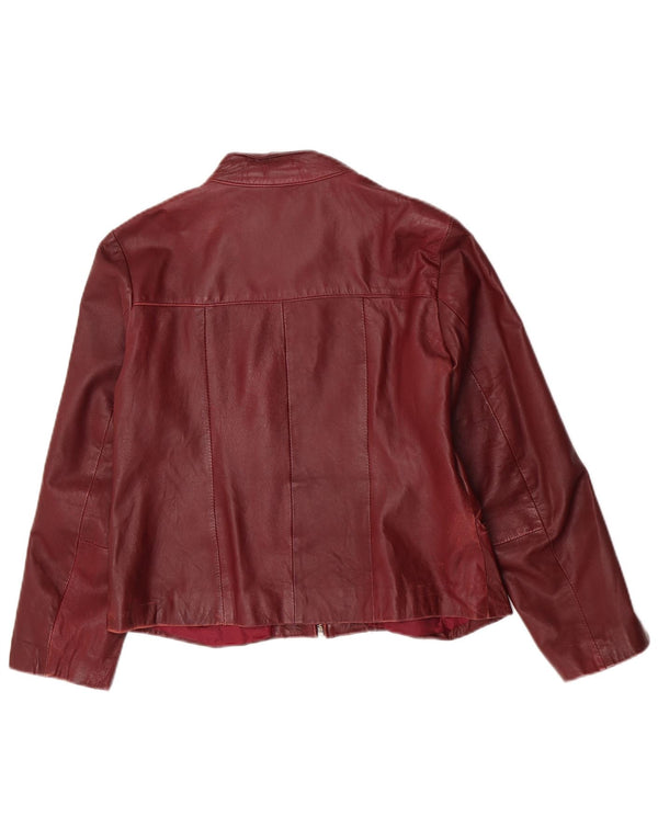 Lavorazione Artigiana Dame Læderjakke IT 46 Large Burgundy