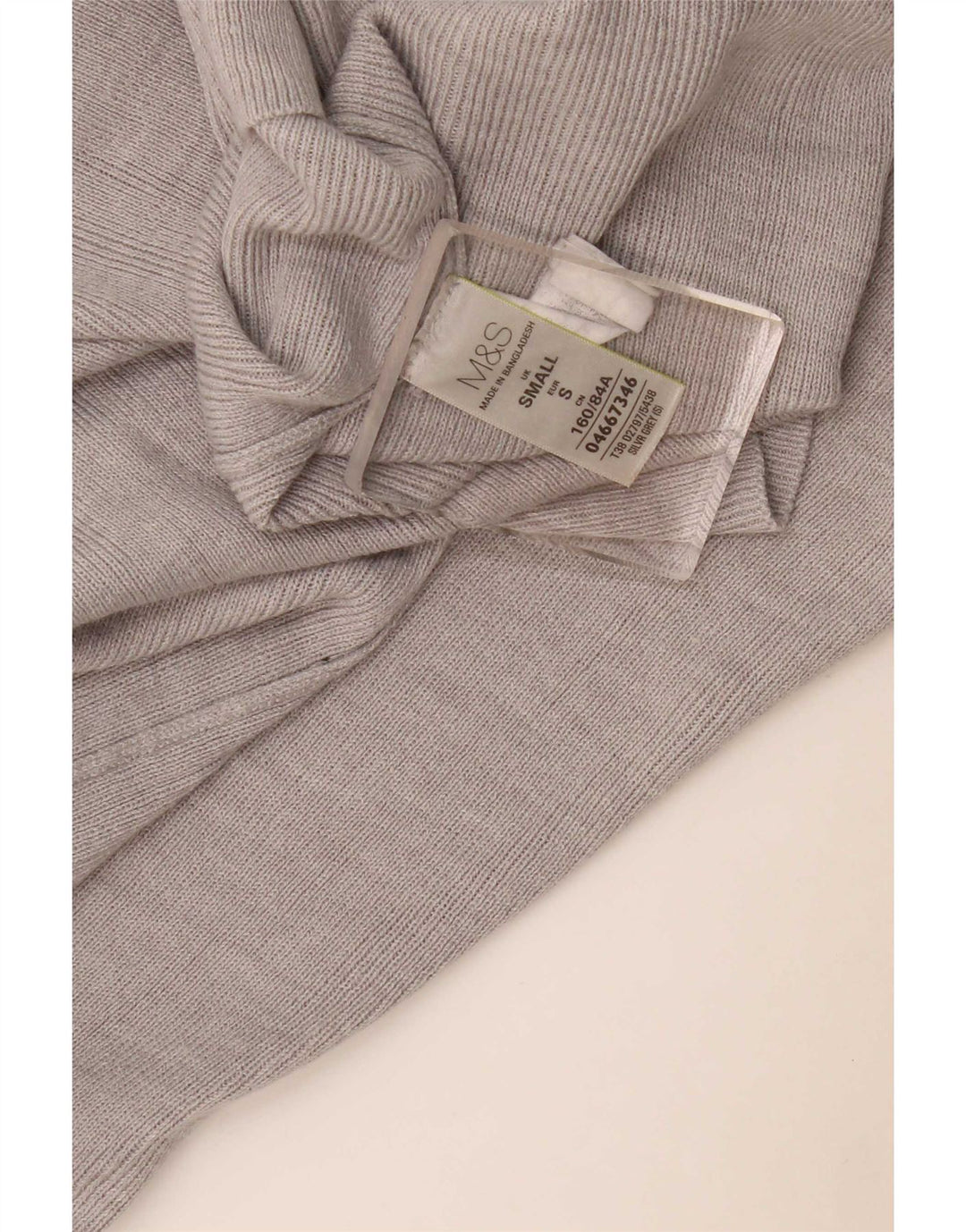 Marks & Spencer Dame Longline Åben Cardigan Sweater UK 10 Small Grey