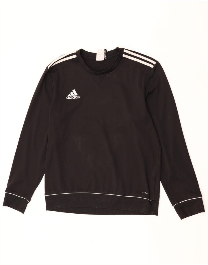 Adidas Herre Climalite Sweatshirt Jumper UK 40/42 Medium Sort Polyester