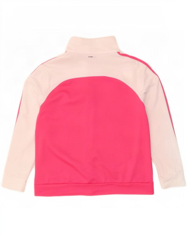 Adidas Womens Climalite træningsdragt topjakke UK 20/22 XL Pink Colourblock