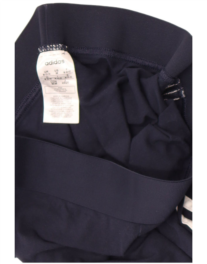 Adidas Dame Leggings UK 12/14 Medium Navy Blue Bomuld