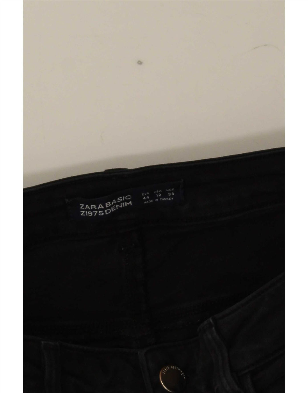 Zara Herre Slim Jeans EU 44 Large W34 L28 Sort