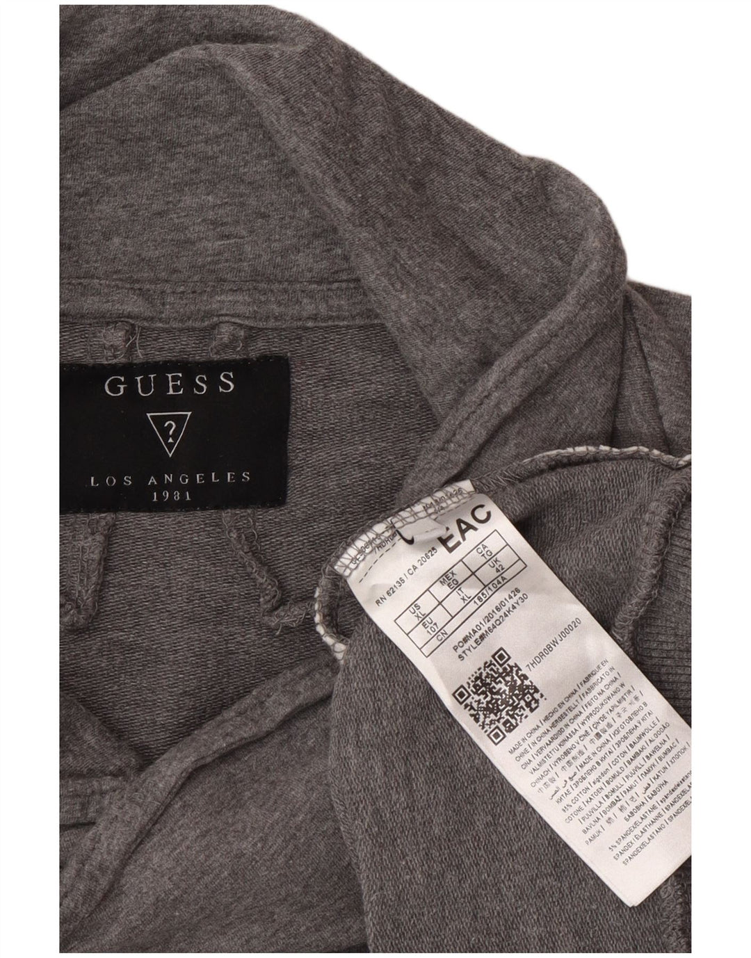 Guess Dame Sweatshirt Jumper IT 42 Medium Grey Colourblock Bomuld