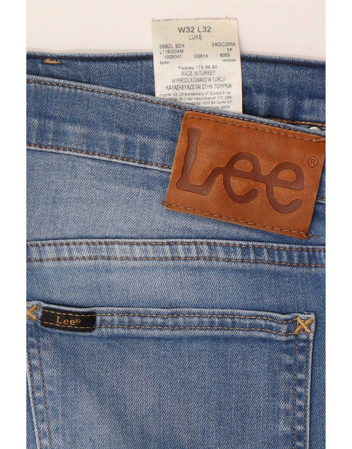 Lee Herre Luke Slim Jeans W32 L32 Blå Bomuld