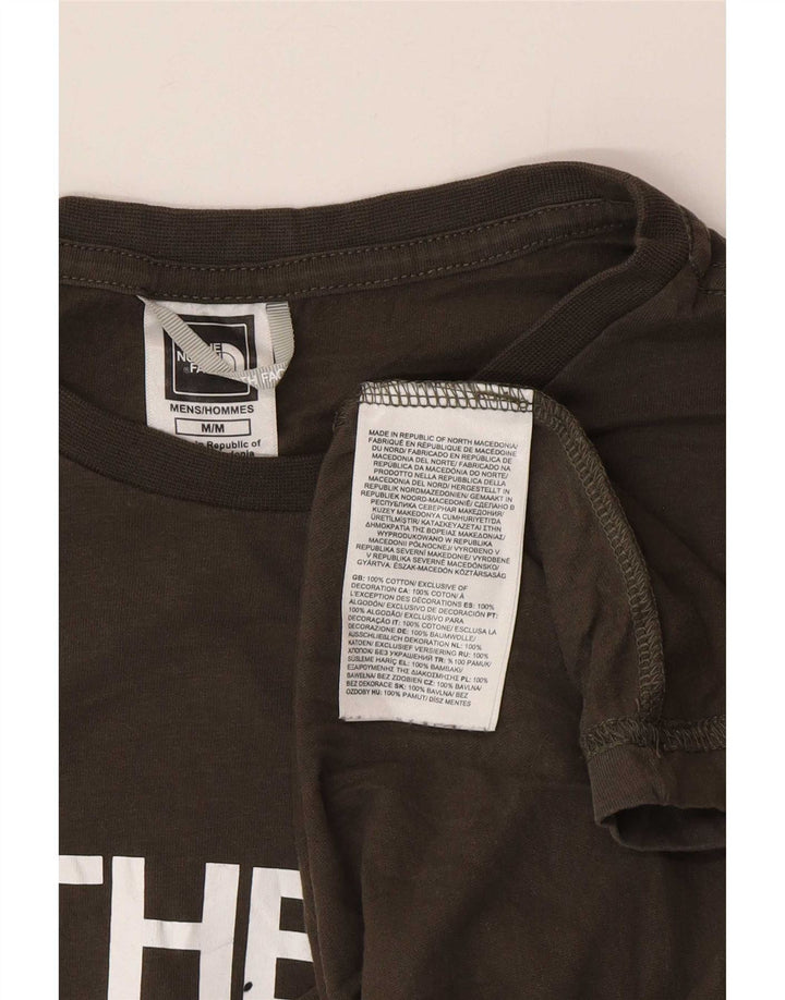The North Face Herre grafisk T-shirt Top Medium Khaki Bomuld