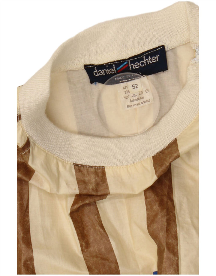 Daniel Hechter Herre Grafisk Sweatshirt Jumper IT 52 Stor Beige Stribet