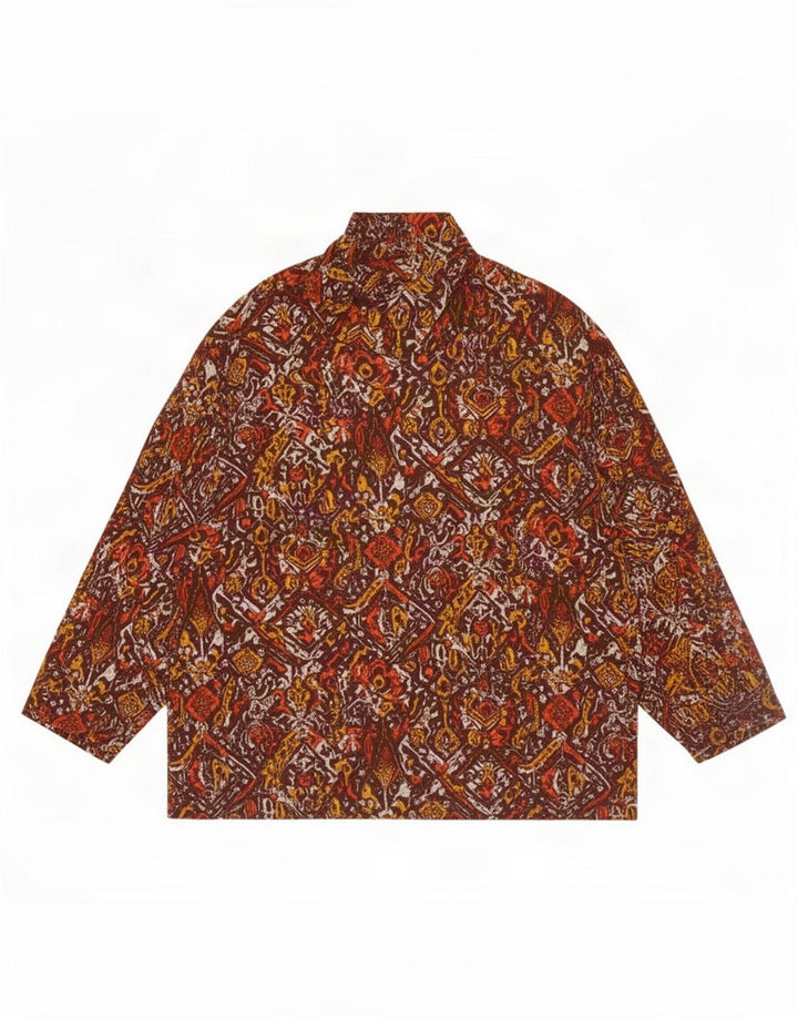 Vintage Dame Crop Top UK 14 Medium Multicolored Paisley
