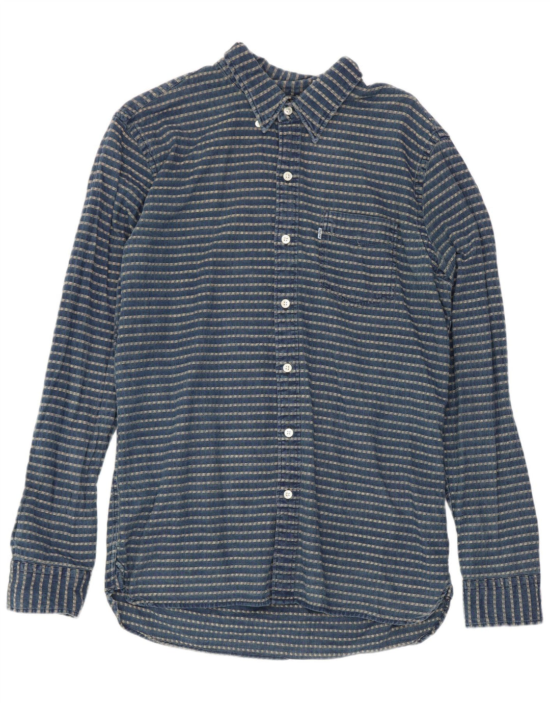 Levi's herreskjorte medium marineblå stribet bomuld