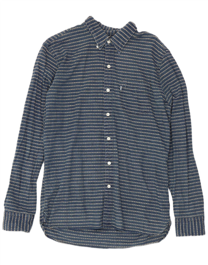 Levi's herreskjorte medium marineblå stribet bomuld
