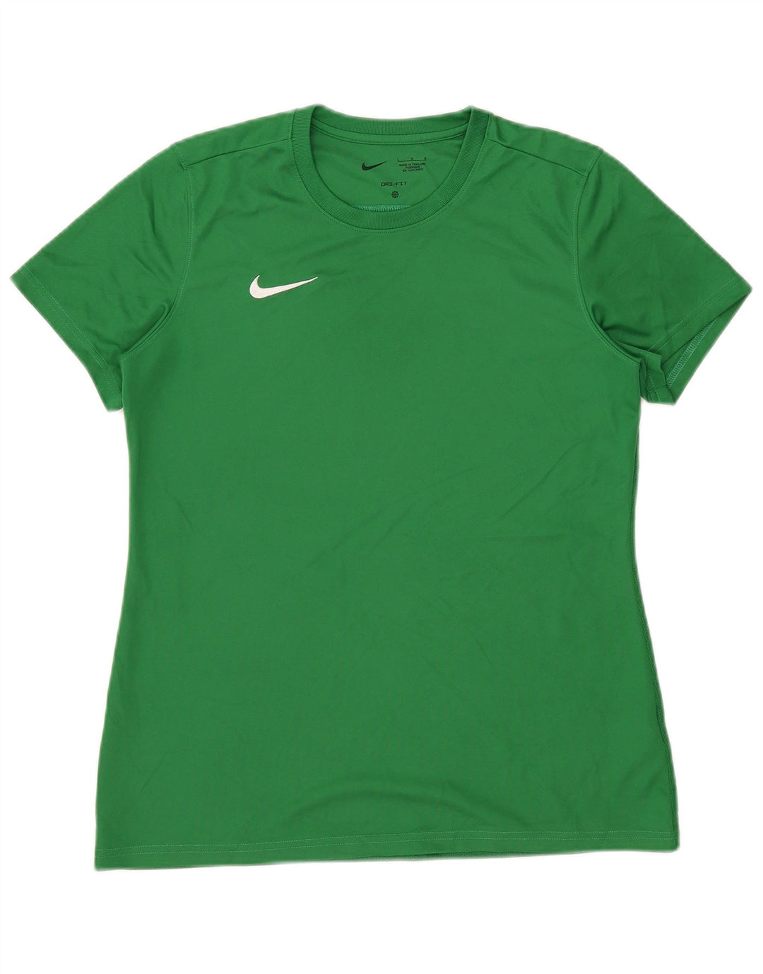 Nike Dame Dri Fit T-Shirt Top UK 14 Stor Grøn Polyester