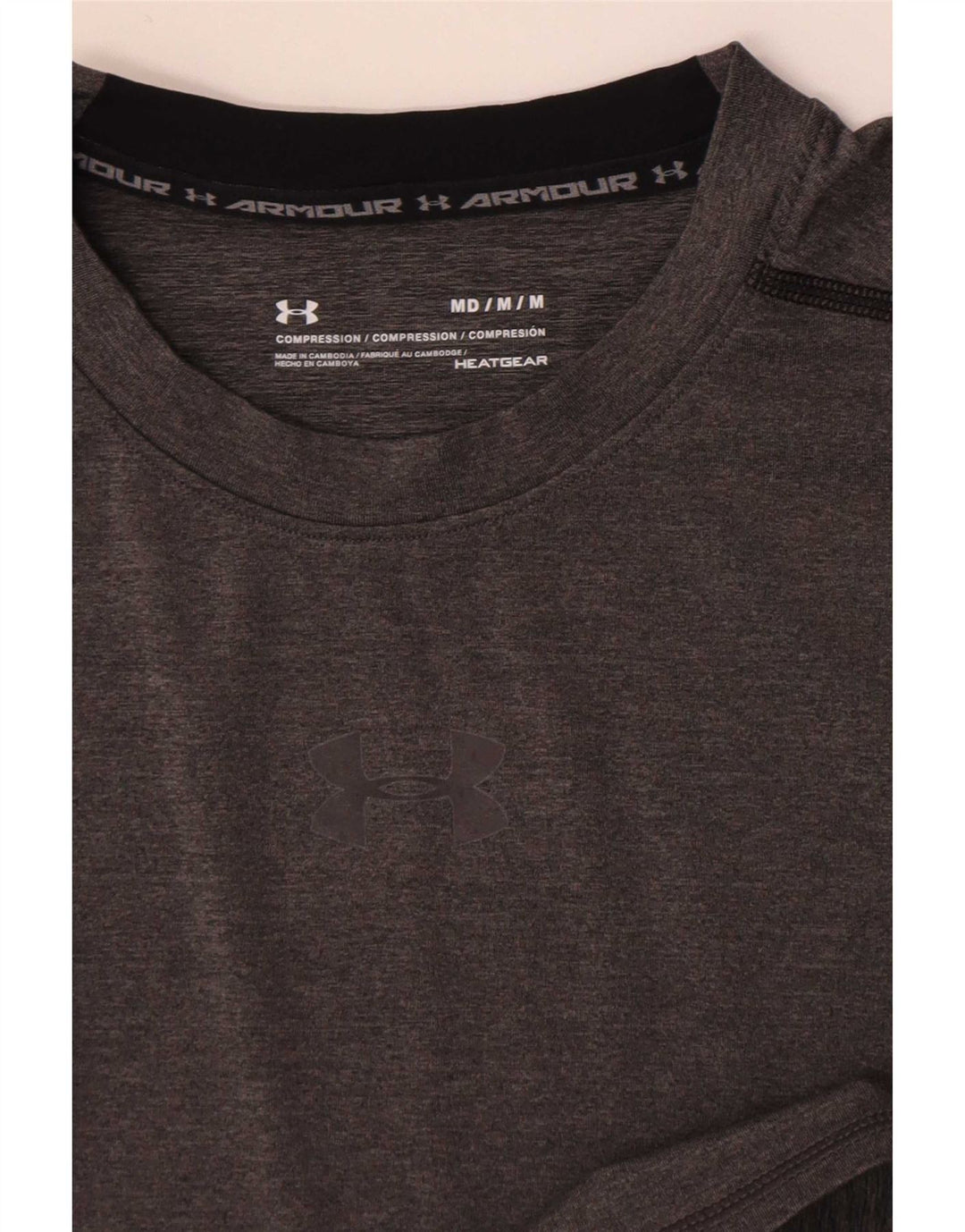 Under Armour Herre Heat Gear Vest Top Medium Grey Colourblock