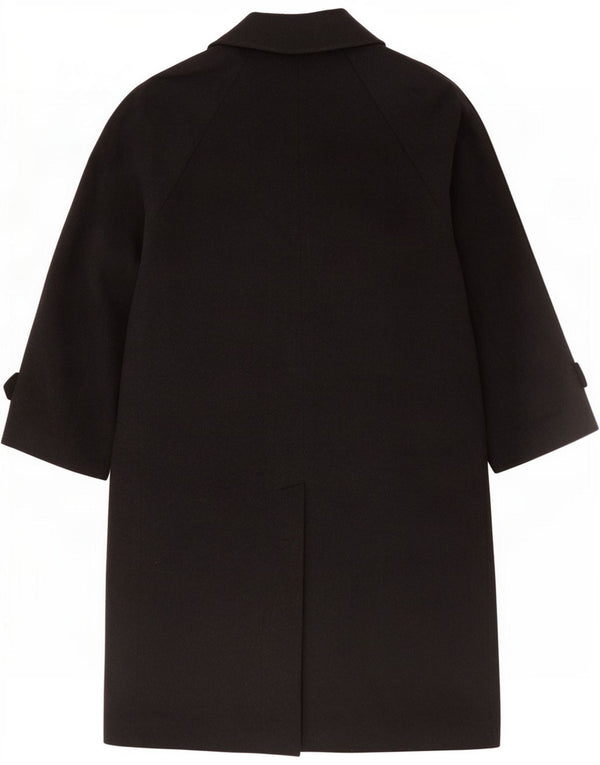 Tagliente Herre Overfrakke IT 50 Large Black Virgin Wool
