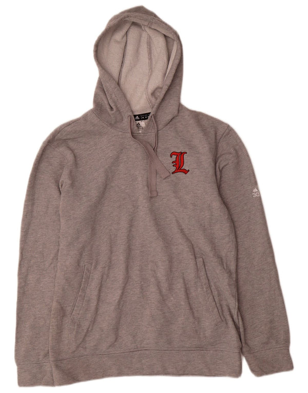 Adidas Herre Louisville Cardinals Hættetrøje Jumper Medium Grå Bomuld