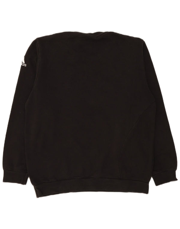 Adidas Herre Sweatshirt Jumper UK 44/46 Stor sort bomuld