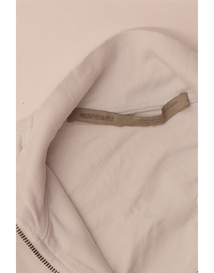 MURPHY & NYE Grafisk træningsdragt topjakke til kvinder UK 10 Small White