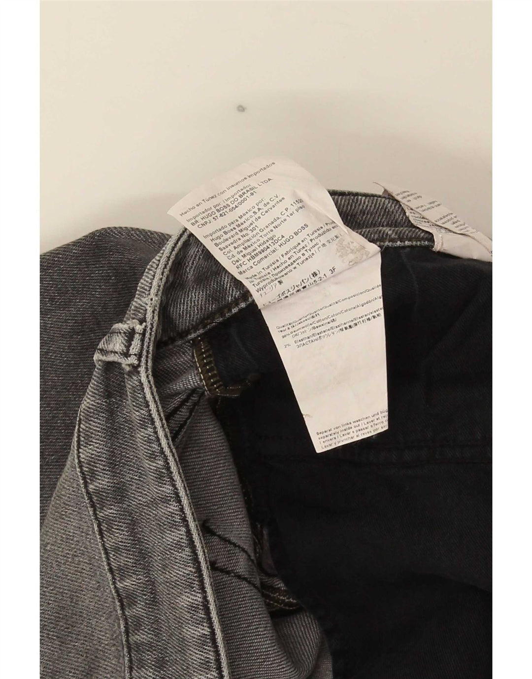 Hugo Boss Herre Slim Jeans W38 L34 Grå Bomuld