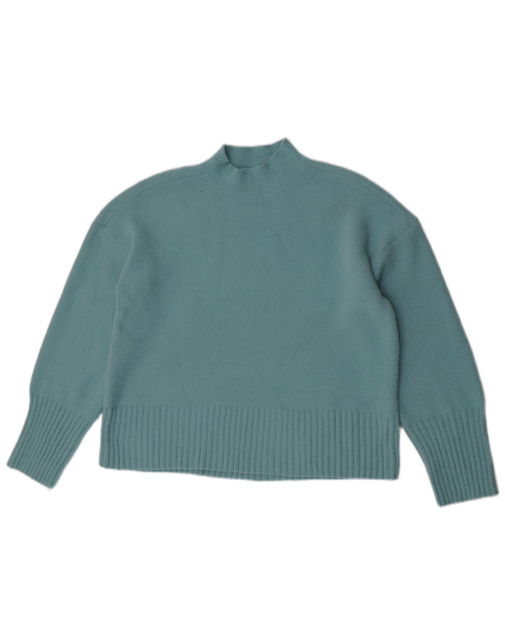 Marks & Spencer Dame Turtle Neck Sweater UK 16 Stor turkis