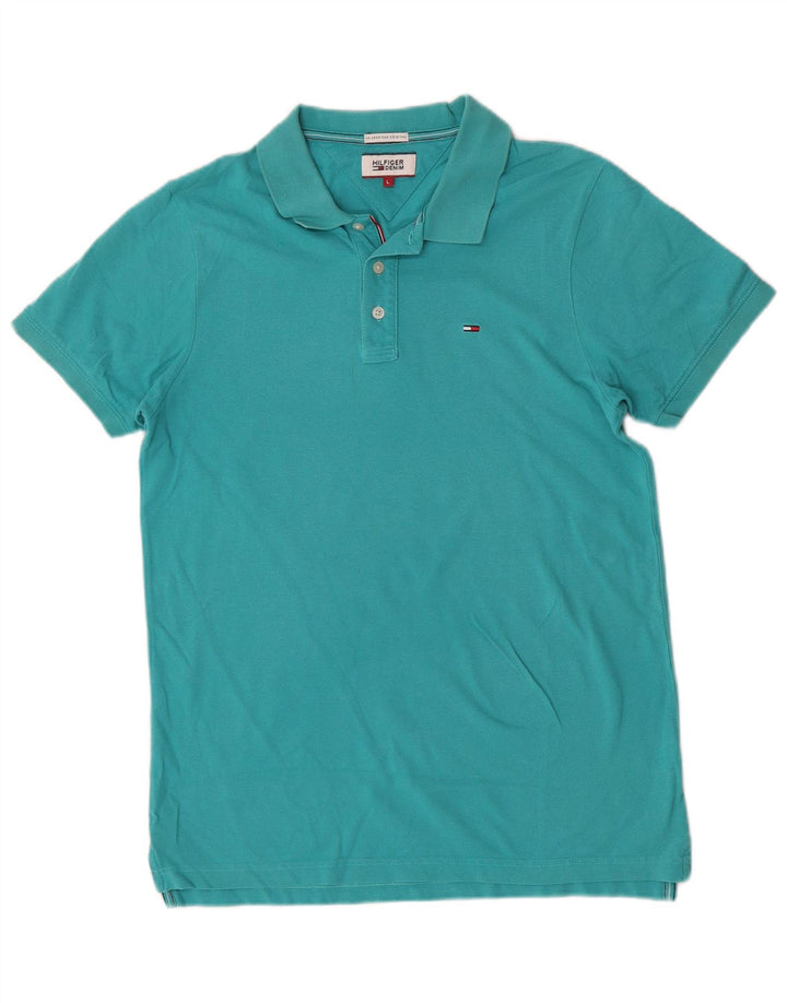 Tommy Hilfiger Herre Polo Shirt Stor turkis