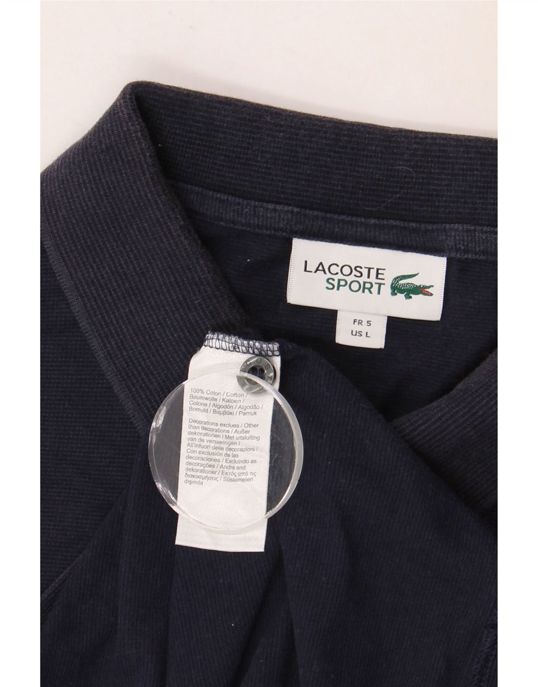 LACOSTE Poloskjorte til mænd str. 5 Large Marineblå bomuld