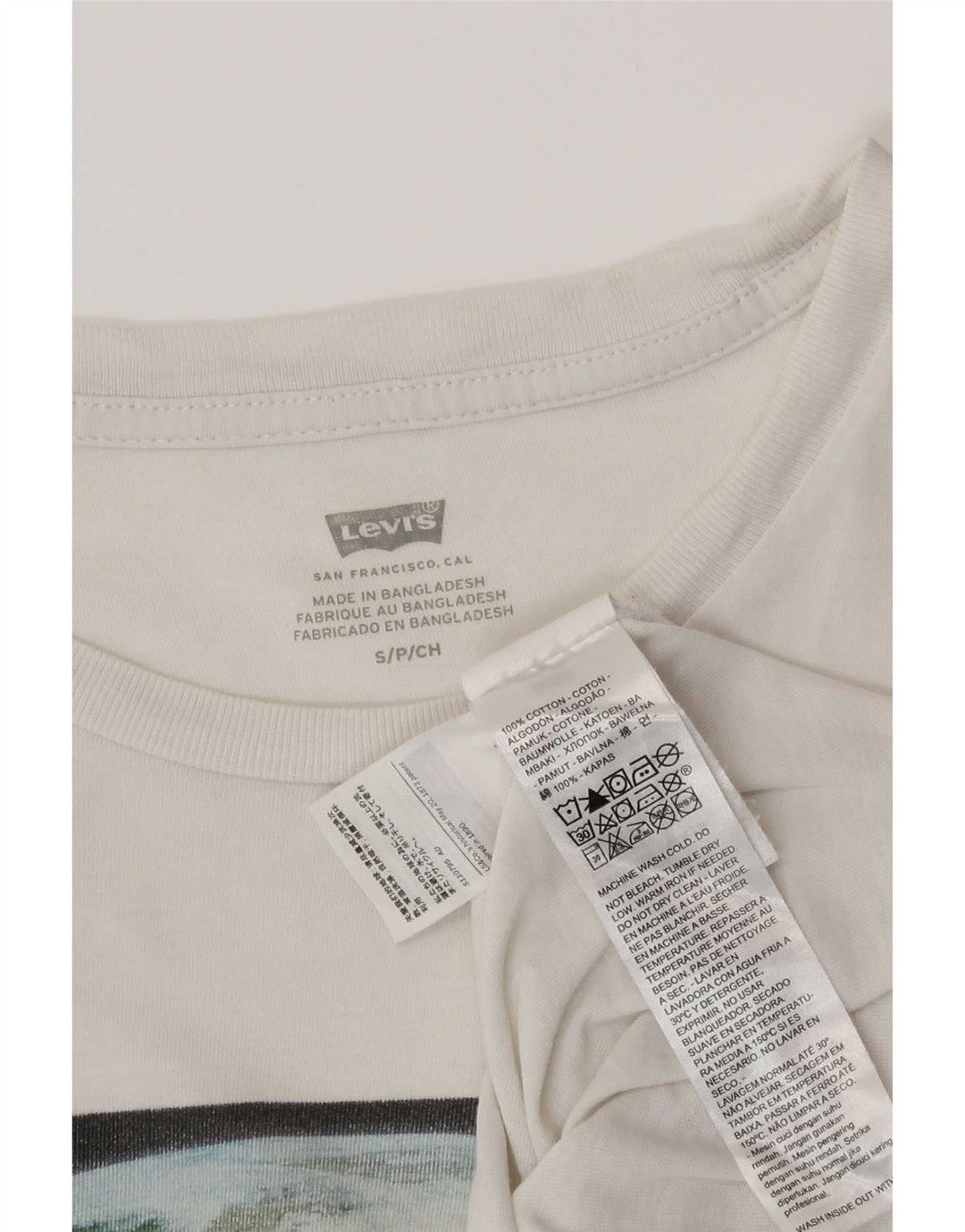 Levi's Herre grafisk T-shirt Top Lille hvid bomuld
