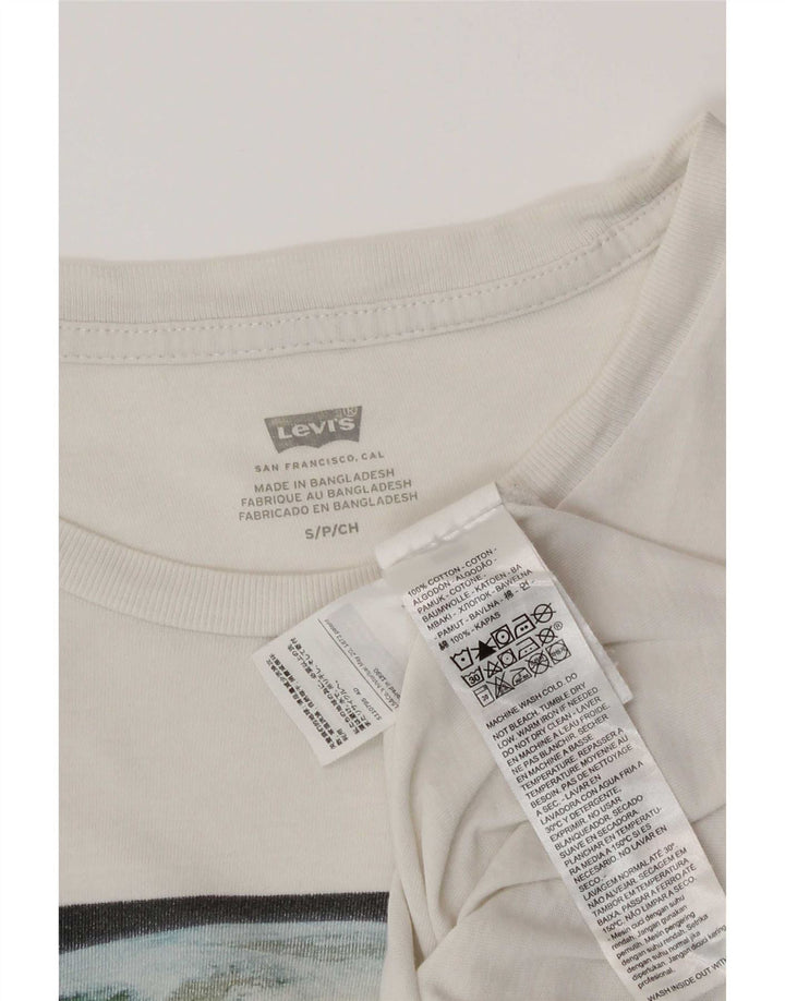 Levi's Herre grafisk T-shirt Top Lille hvid bomuld