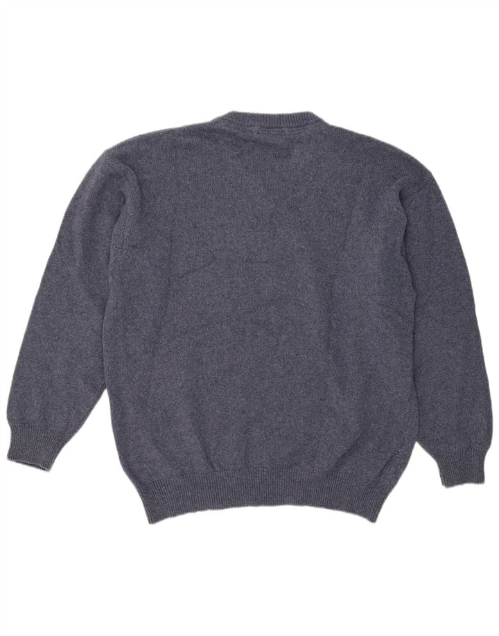 Murphy & Nye Herre V-hals sweater Stor blå uld
