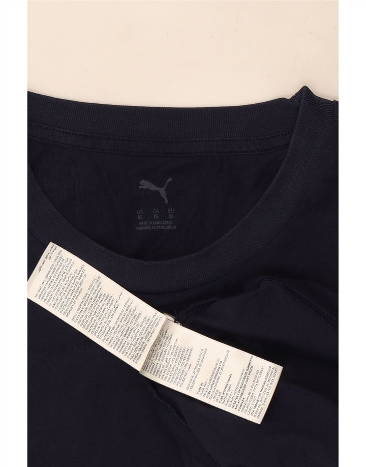 Puma herre T-shirt top XL marineblå bomuld