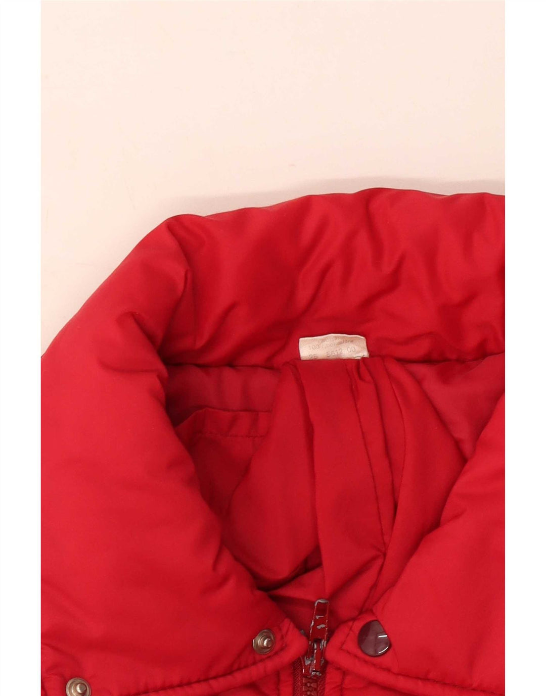 Vintage polstret damejakke IT 50 XL rød polyester