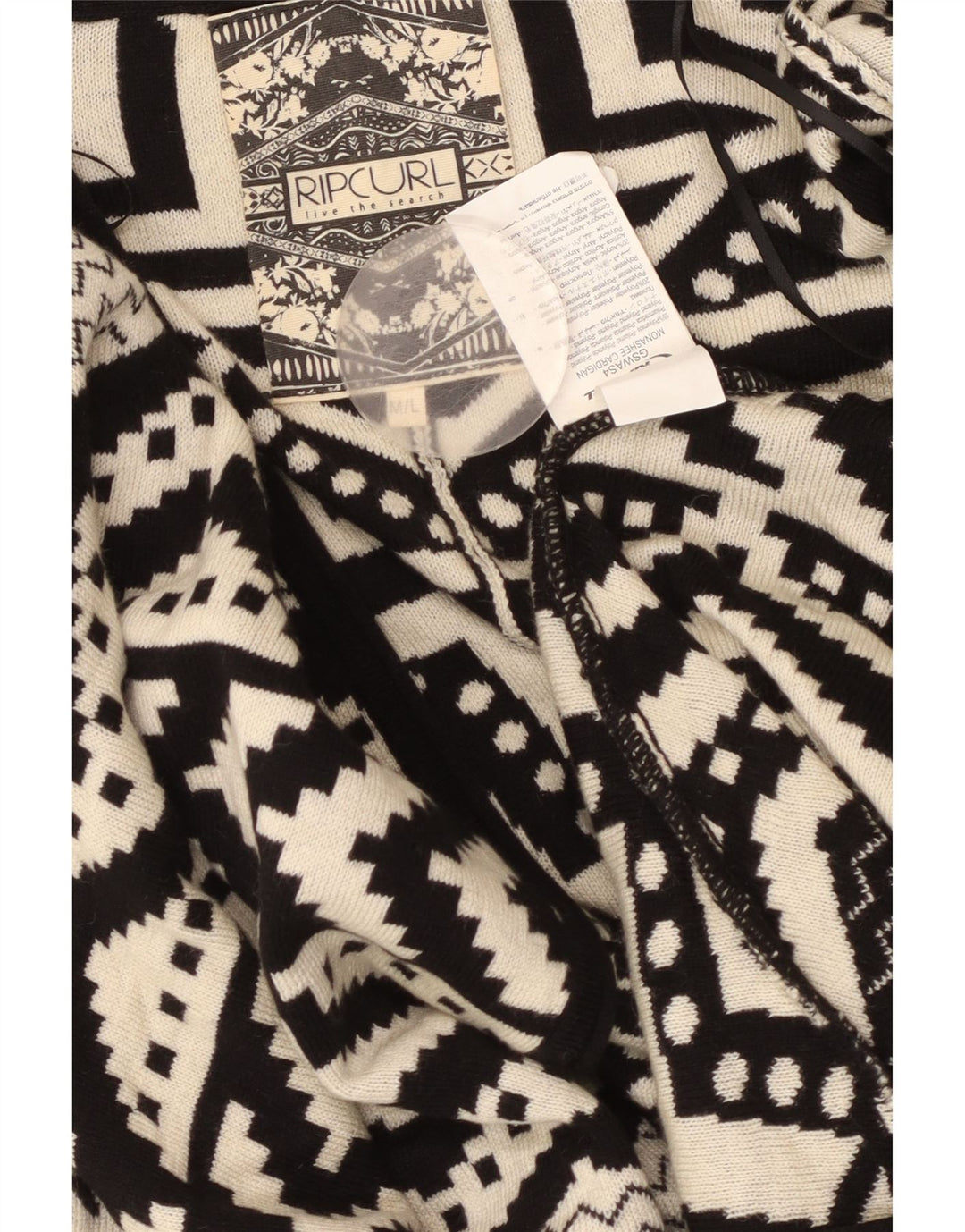 RIP CURL Dame Oversized Poncho Cardigan Sweater UK 14 Medium Black