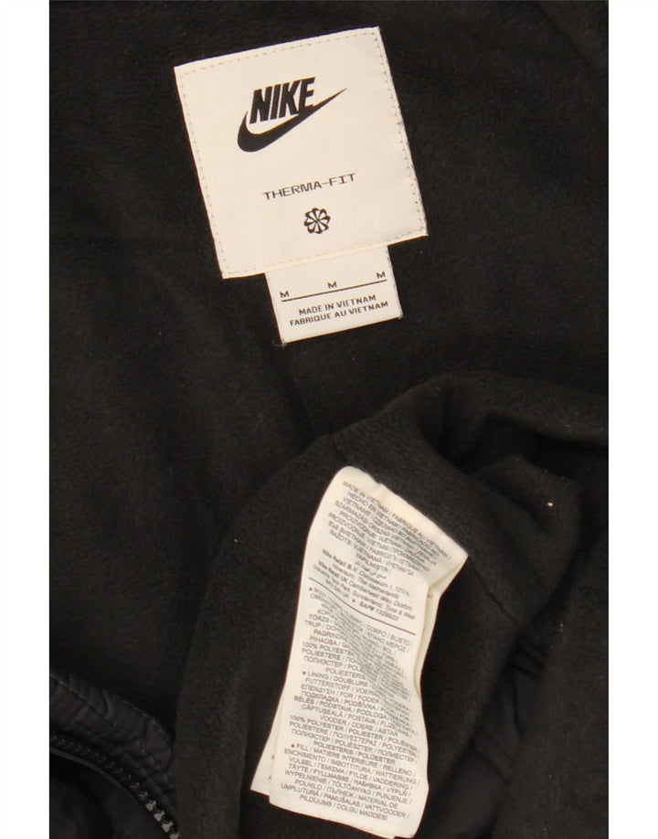 NIKE Herre Therma-Fit Windbreaker-jakke med hætte UK 38 Medium Sort