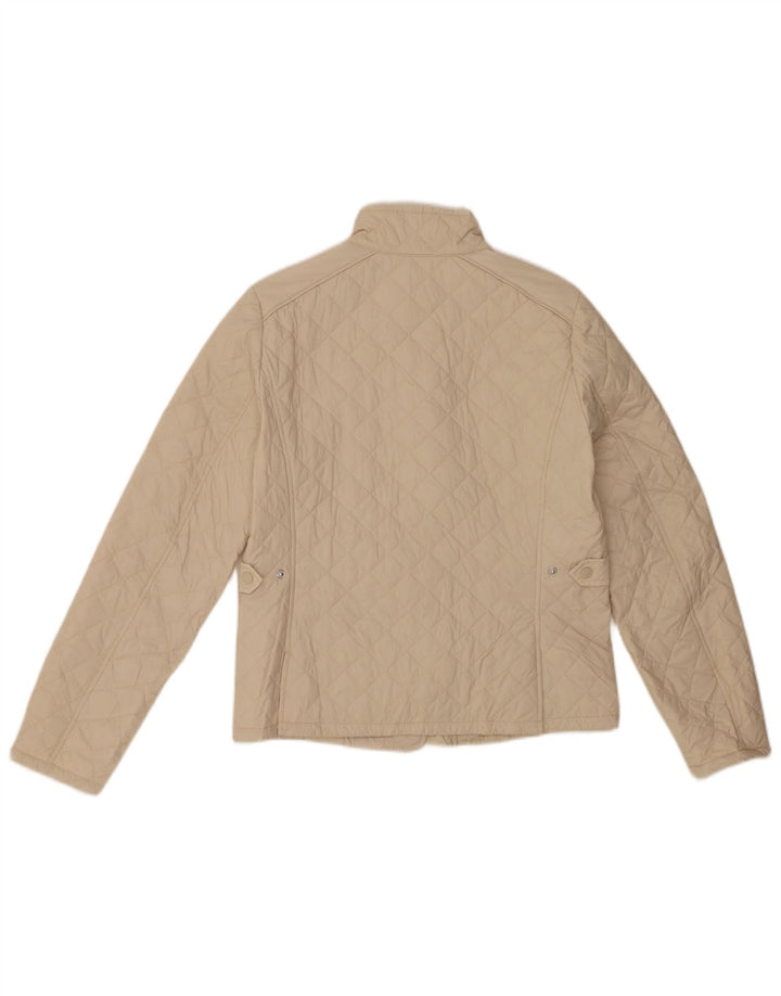 CARRERA Womens Quilted Jacket UK 14 Medium Beige Polyamide