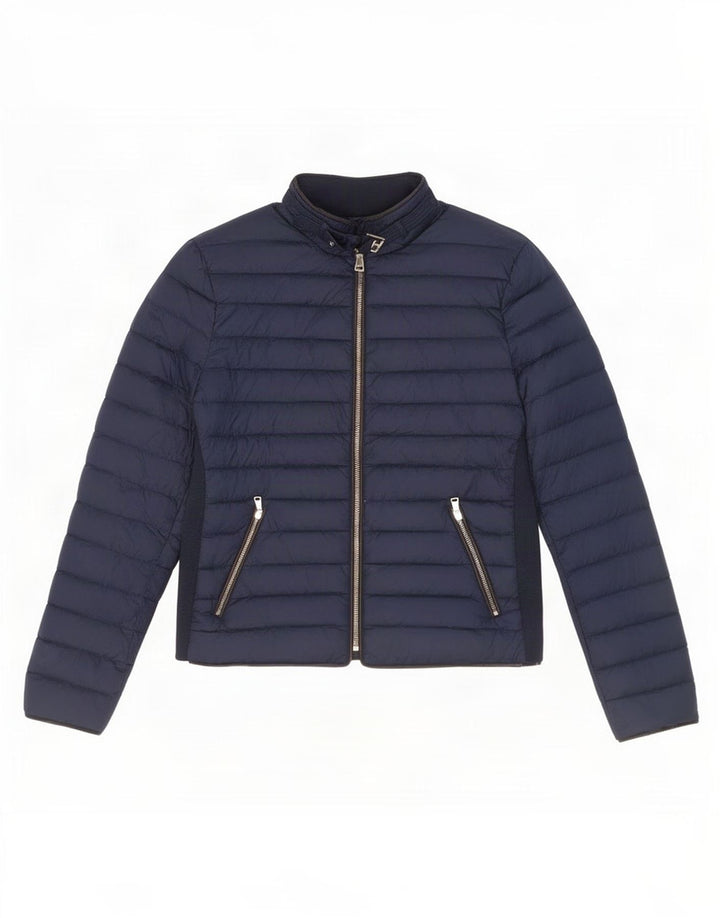 Zara Dame Polstret Jakke UK 14 Large Navy Blue