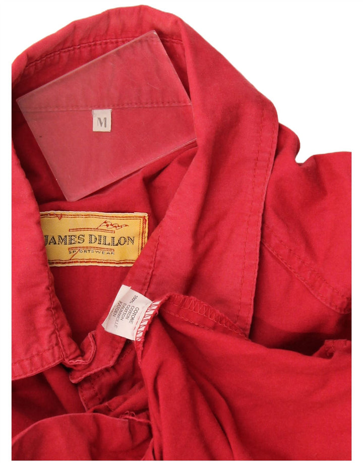 James Dillon Herre Loose Fit Bomber Jacket UK 38 Medium Rød Bomuld
