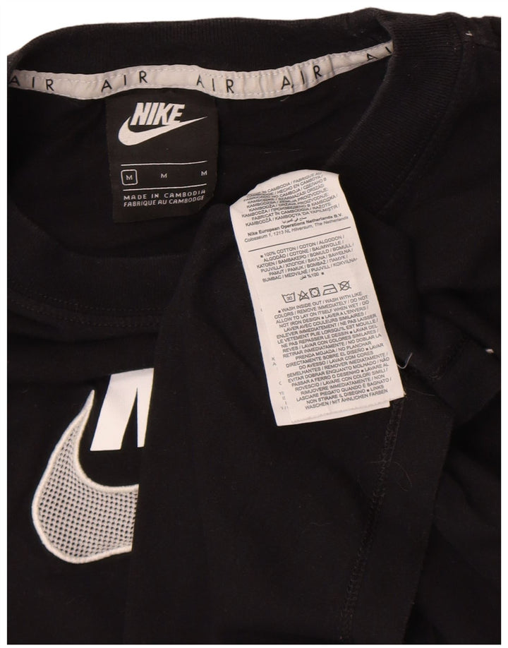 Nike Herre grafisk T-shirt Top Medium Sort Bomuld