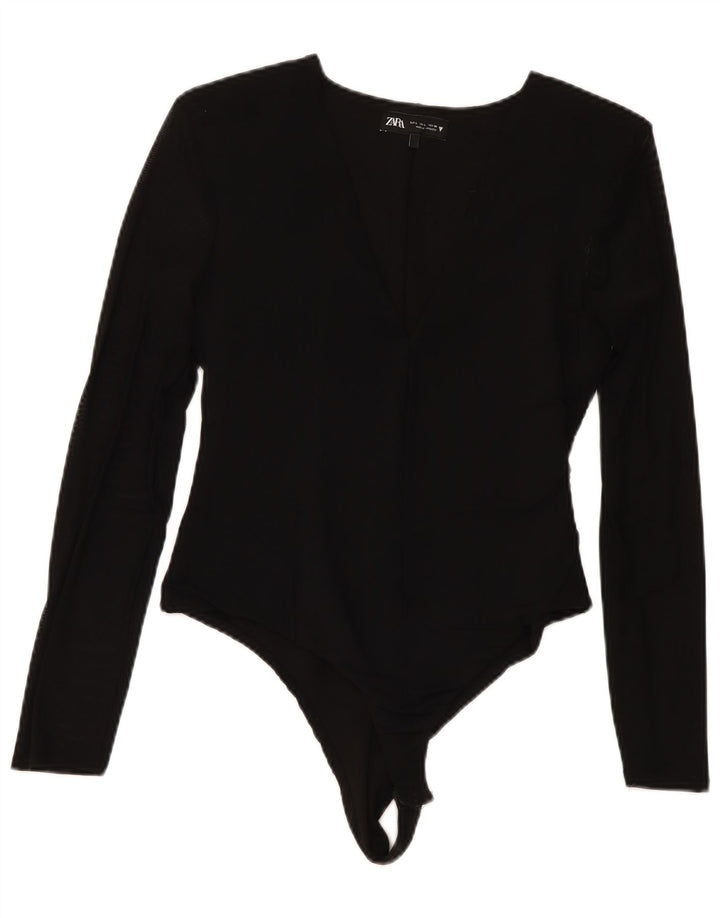Zara langærmet bodysuit til kvinder UK 14 Large Black