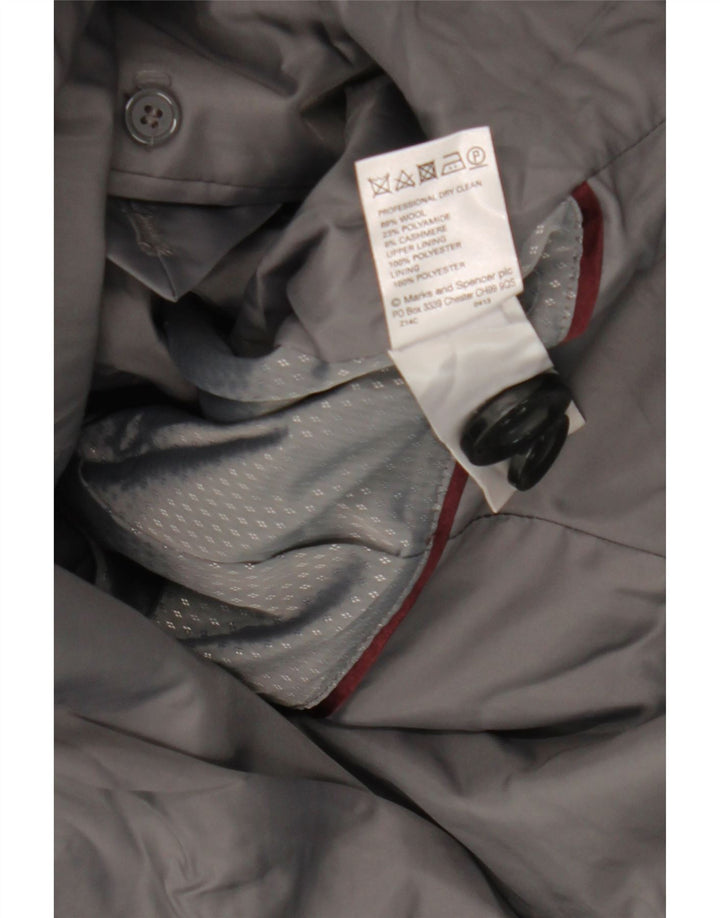 Marks & Spencer Dame Overfrakke UK 16 Stor Sort Uld