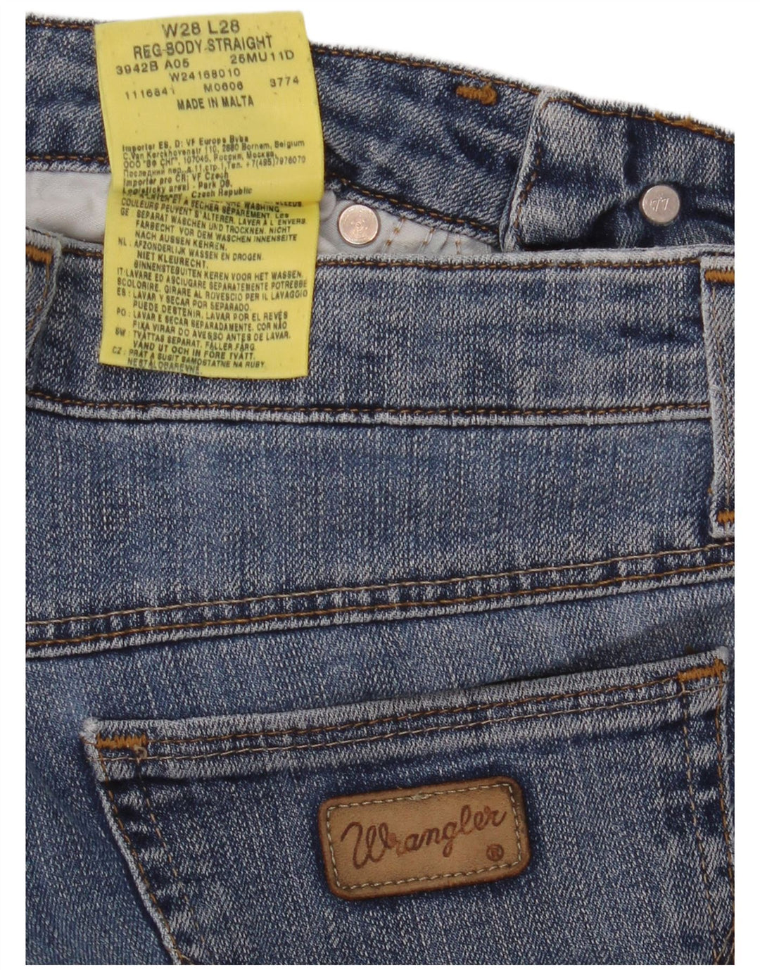 WRANGLER Lige jeans til kvinder W28 L28 blå bomuld